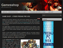 Tablet Screenshot of gamesshop.sk